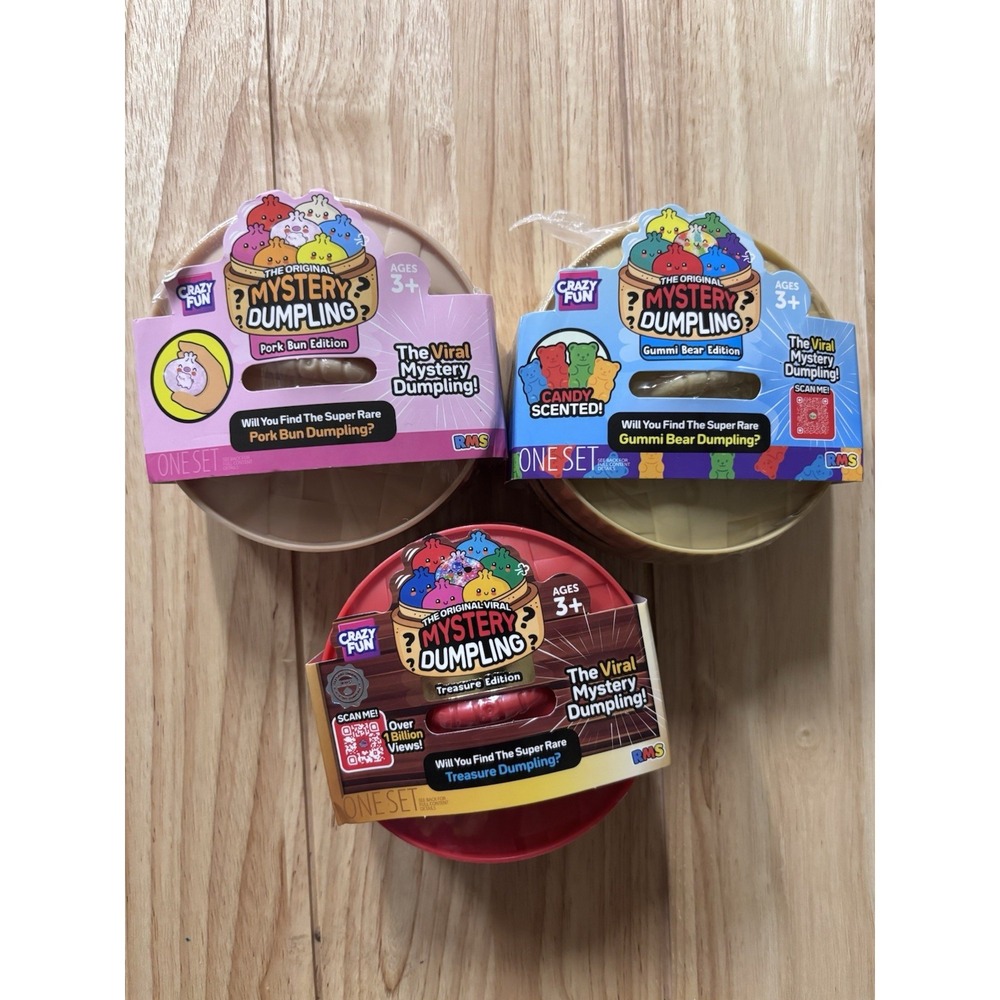 RMS Mystery Dumplings - Lot of 3 SEALED (Treasure,Pork Bun & Gummy Bear)
